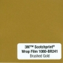 Самоклеящаяся пленка 3M под  шлифованный металл Scotchprint Wrap Film BR241 для автомобиля, золотой