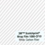Самоклеящаяся пленка 3M под карбон Scotchprint Wrap Film 1080 CF10 для автомобиля, белый, глянцевый