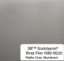 Самоклеящаяся матовая пленка 3M Scotchprint M230 для автомобиля, серый алюминий