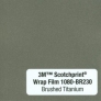 Самоклеящаяся пленка 3M под  шлифованный металл Scotchprint Wrap Film BR230 для автомобиля, титановый