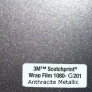 Самоклеящаяся пленка 3M под  металлик Scotchprint Wrap Film G201 для автомобиля, атрацит