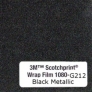 Самоклеящаяся пленка 3M под  металлик Scotchprint Wrap Film G212 для автомобиля, черный