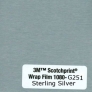 Самоклеящаяся пленка 3M под  металлик Scotchprint Wrap Film G251 для автомобиля, серебрянный